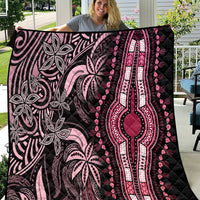 Polynesia Dashiki Quilt Polynesia and Africa Traditional Special Together Pink - Wonder Print Shop