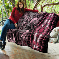 Polynesia Dashiki Quilt Polynesia and Africa Traditional Special Together Pink - Wonder Print Shop