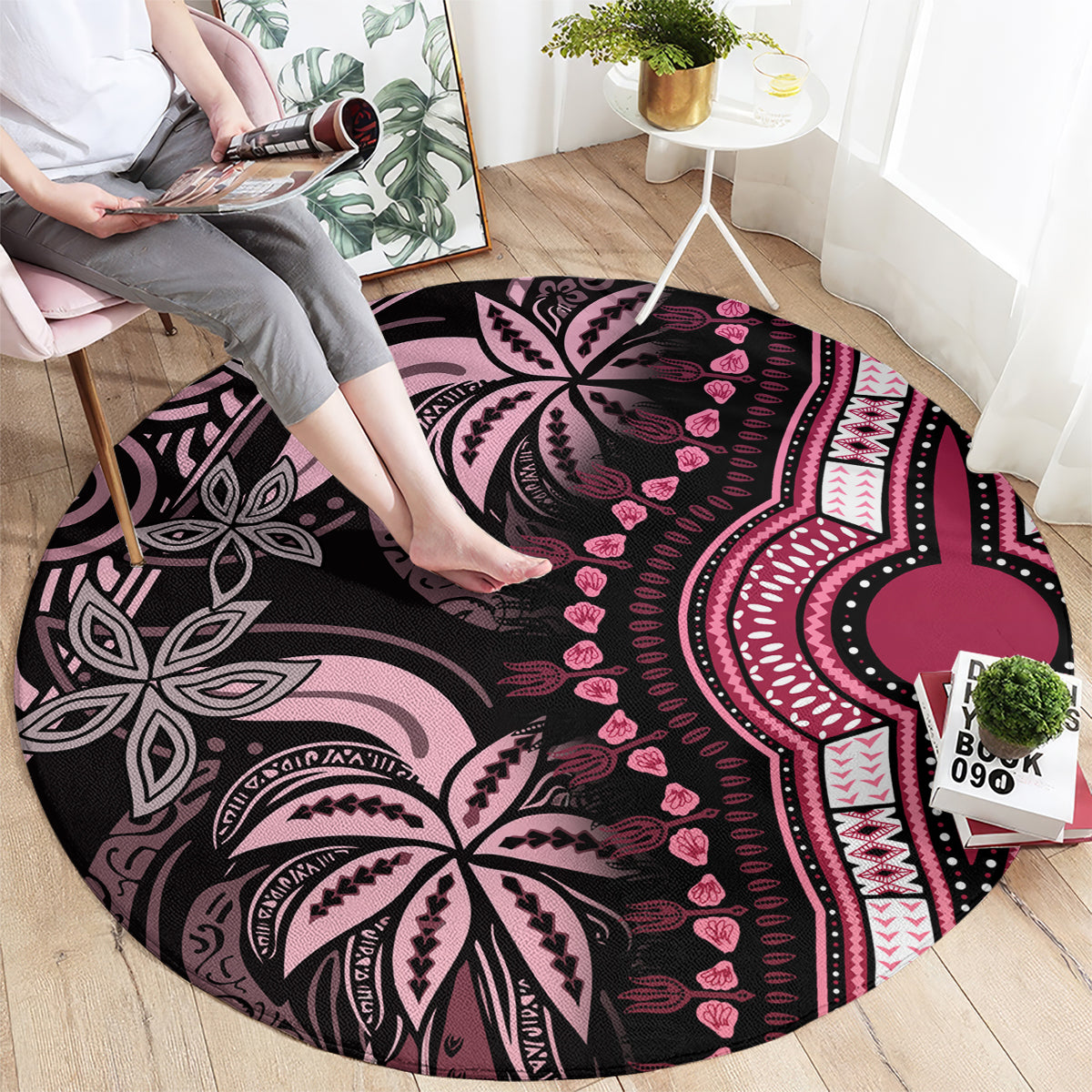 polynesia-dashiki-round-carpet-polynesia-and-africa-traditional-special-together-pink