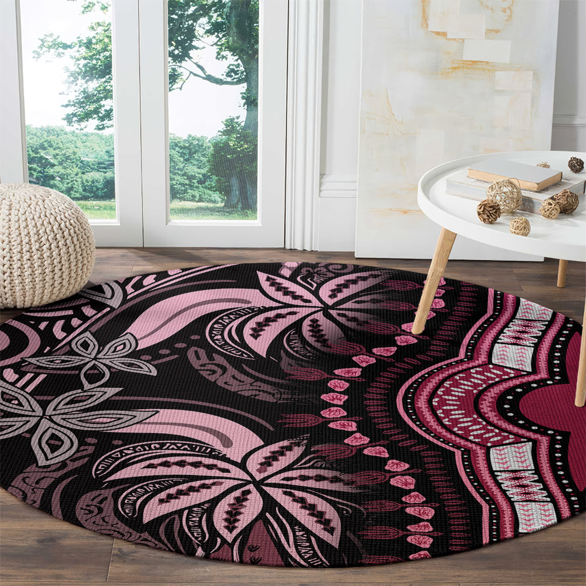 polynesia-dashiki-round-carpet-polynesia-and-africa-traditional-special-together-pink