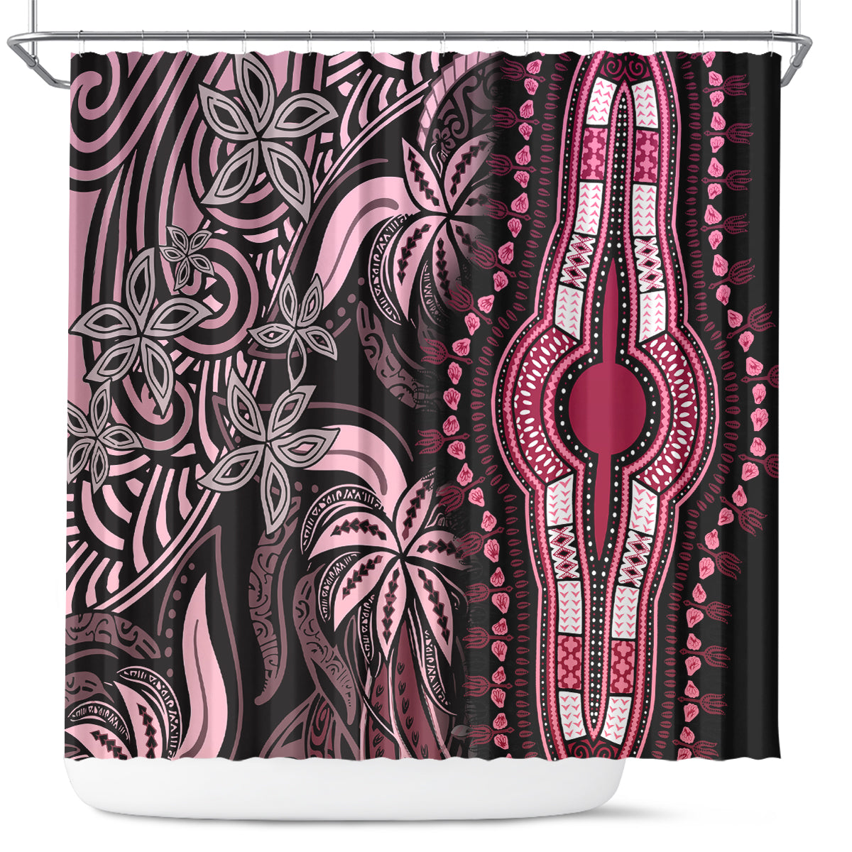 polynesia-dashiki-shower-curtain-polynesia-and-africa-traditional-special-together-pink