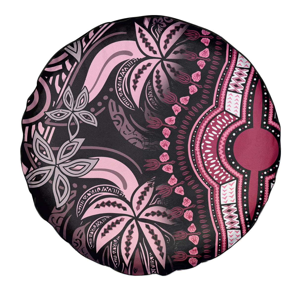 Polynesia Dashiki Spare Tire Cover Polynesia and Africa Traditional Special Together Pink - Wonder Print Shop