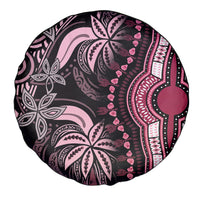 Polynesia Dashiki Spare Tire Cover Polynesia and Africa Traditional Special Together Pink - Wonder Print Shop
