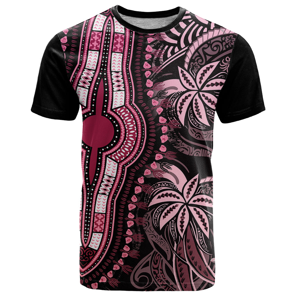 Polynesia Dashiki T Shirt Polynesia and Africa Traditional Special Together Pink - Wonder Print Shop