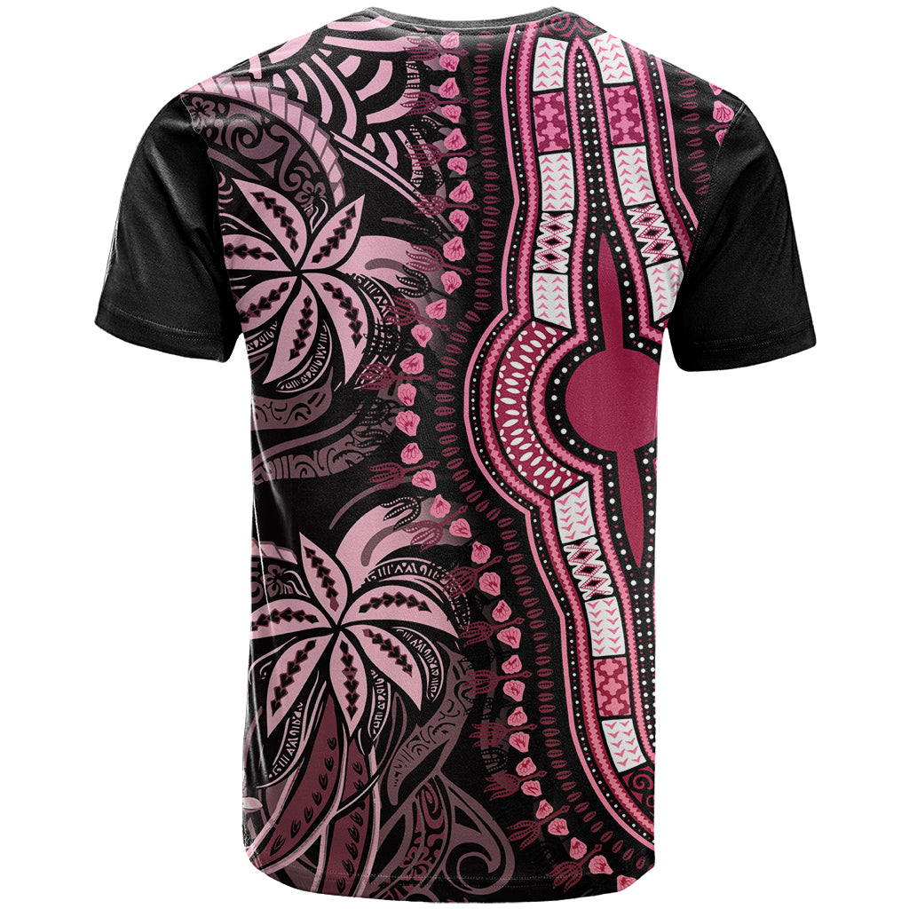 Polynesia Dashiki T Shirt Polynesia and Africa Traditional Special Together Pink - Wonder Print Shop