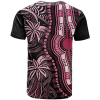 Polynesia Dashiki T Shirt Polynesia and Africa Traditional Special Together Pink - Wonder Print Shop