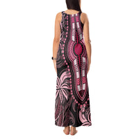 Polynesia Dashiki Tank Maxi Dress Polynesia and Africa Traditional Special Together Pink - Wonder Print Shop