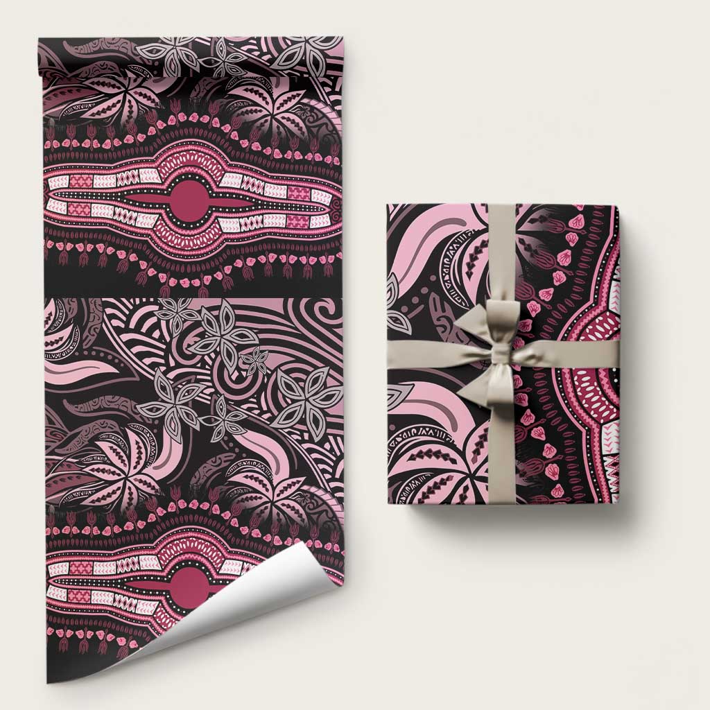 Polynesia Mixed African Dashiki Wrapping Paper Afro-pacific Culture - Pink - Wonder Print Shop