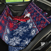 Samoa Manuia Le Kirisimasi Back Car Seat Cover Samoan Fishing Tribal Pattern Christmas Vibe LT9 - Wonder Print Shop