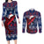 Samoa Manuia Le Kirisimasi Couples Matching Long Sleeve Bodycon Dress and Long Sleeve Button Shirts Samoan Fishing Tribal Pattern Christmas Vibe LT9 - Wonder Print Shop