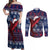 Samoa Manuia Le Kirisimasi Couples Matching Off Shoulder Maxi Dress and Long Sleeve Button Shirts Samoan Fishing Tribal Pattern Christmas Vibe LT9 - Wonder Print Shop