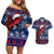 Samoa Manuia Le Kirisimasi Couples Matching Off Shoulder Short Dress and Hawaiian Shirt Samoan Fishing Tribal Pattern Christmas Vibe LT9 - Wonder Print Shop