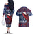 Samoa Manuia Le Kirisimasi Couples Matching Off The Shoulder Long Sleeve Dress and Hawaiian Shirt Samoan Fishing Tribal Pattern Christmas Vibe LT9 - Wonder Print Shop