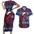 Samoa Manuia Le Kirisimasi Couples Matching Short Sleeve Bodycon Dress and Hawaiian Shirt Samoan Fishing Tribal Pattern Christmas Vibe LT9 - Wonder Print Shop