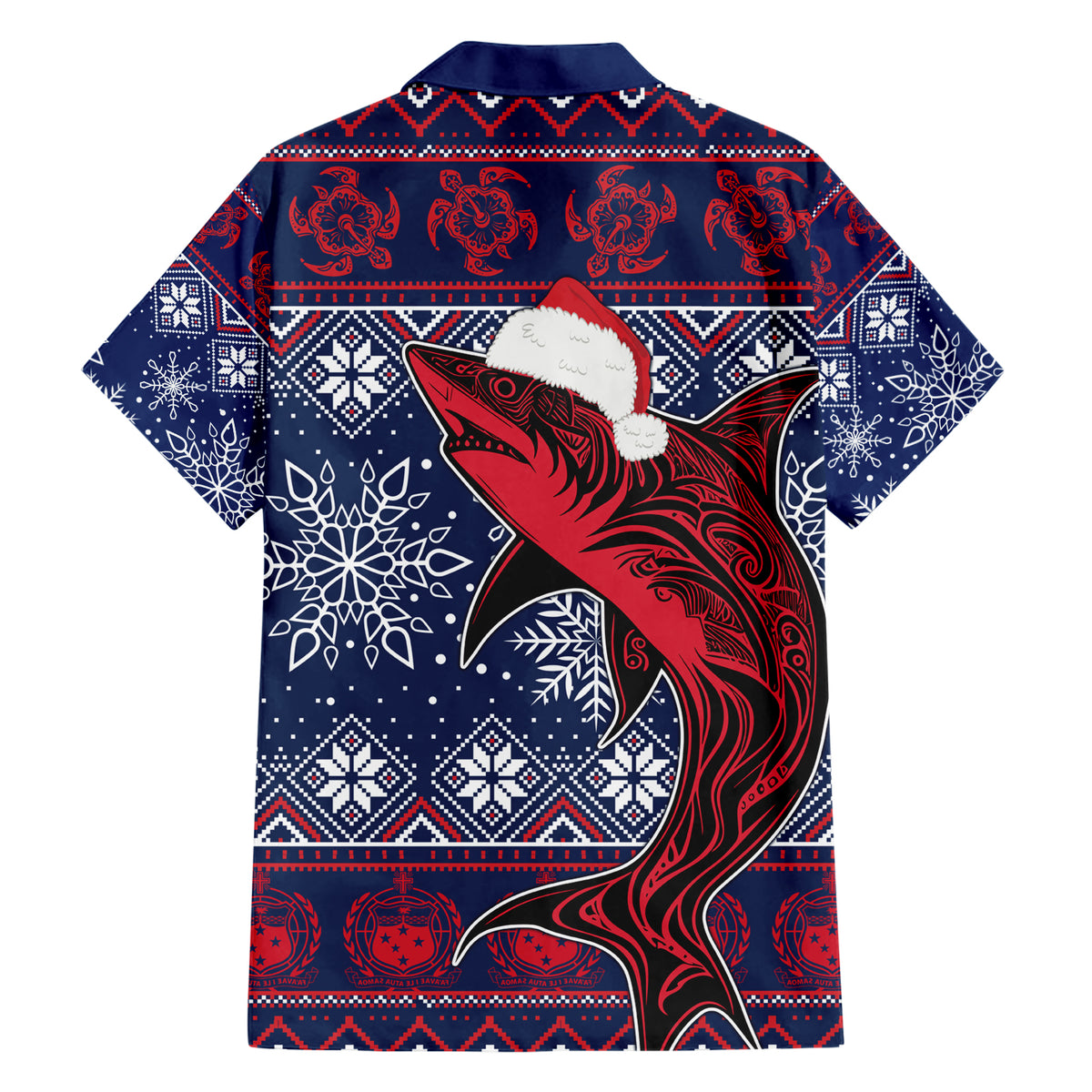 Samoa Manuia Le Kirisimasi Hawaiian Shirt Samoan Fishing Tribal Pattern Christmas Vibe - Wonder Print Shop