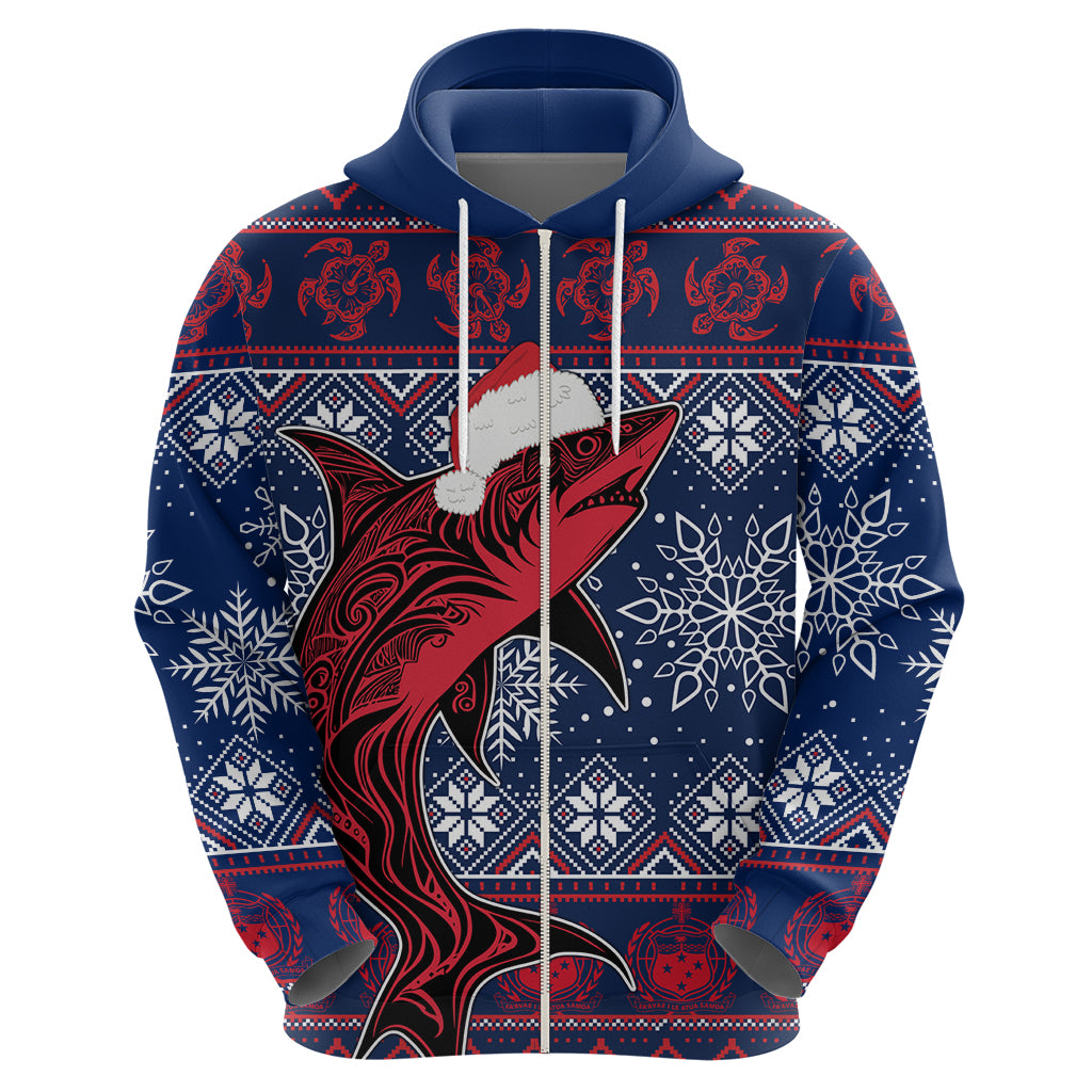 Samoa Manuia Le Kirisimasi Hoodie Samoan Fishing Tribal Pattern Christmas Vibe - Wonder Print Shop