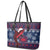 Samoa Manuia Le Kirisimasi Leather Tote Bag Samoan Fishing Tribal Pattern Christmas Vibe - Wonder Print Shop