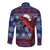 Samoa Manuia Le Kirisimasi Long Sleeve Button Shirt Samoan Fishing Tribal Pattern Christmas Vibe - Wonder Print Shop