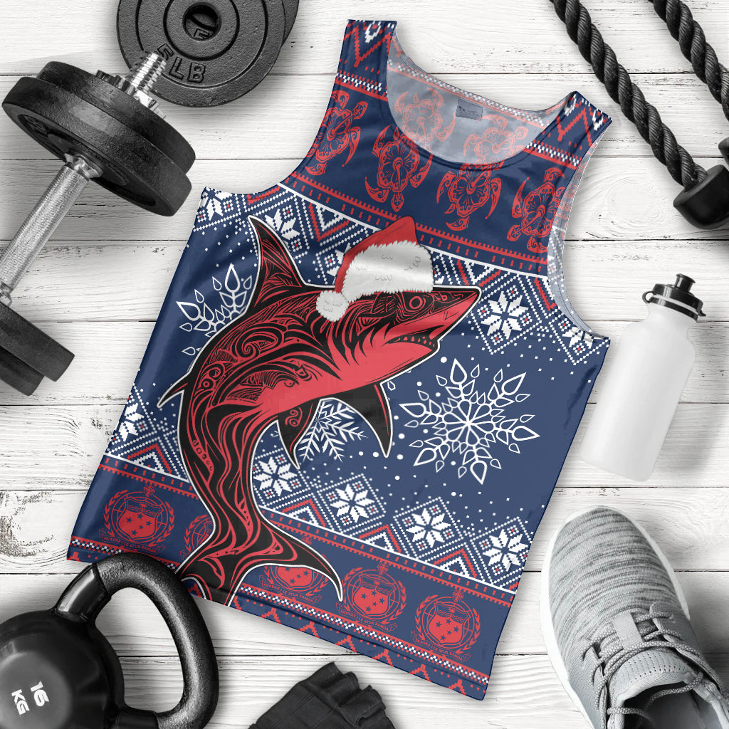 Samoa Manuia Le Kirisimasi Men Tank Top Samoan Fishing Tribal Pattern Christmas Vibe - Wonder Print Shop