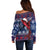 Samoa Manuia Le Kirisimasi Off Shoulder Sweater Samoan Fishing Tribal Pattern Christmas Vibe - Wonder Print Shop