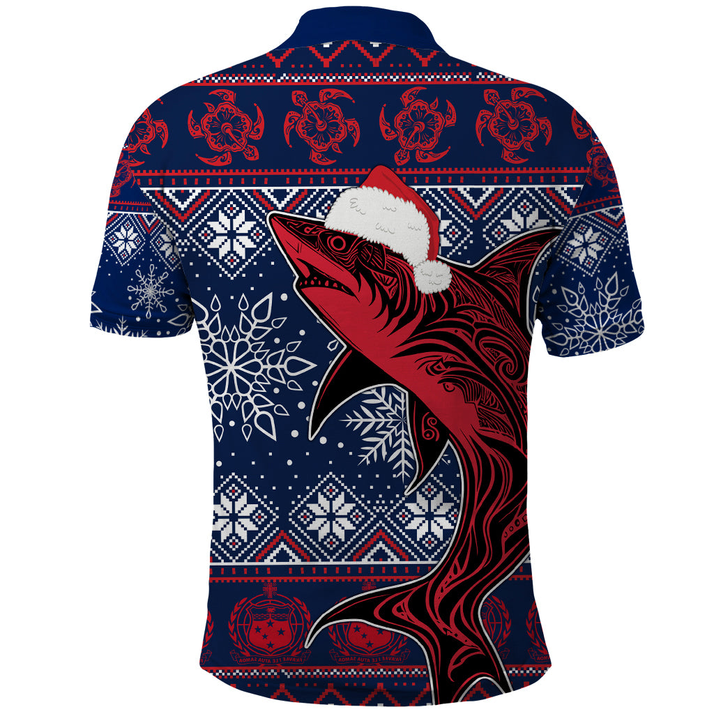 Samoa Manuia Le Kirisimasi Polo Shirt Samoan Fishing Tribal Pattern Christmas Vibe - Wonder Print Shop