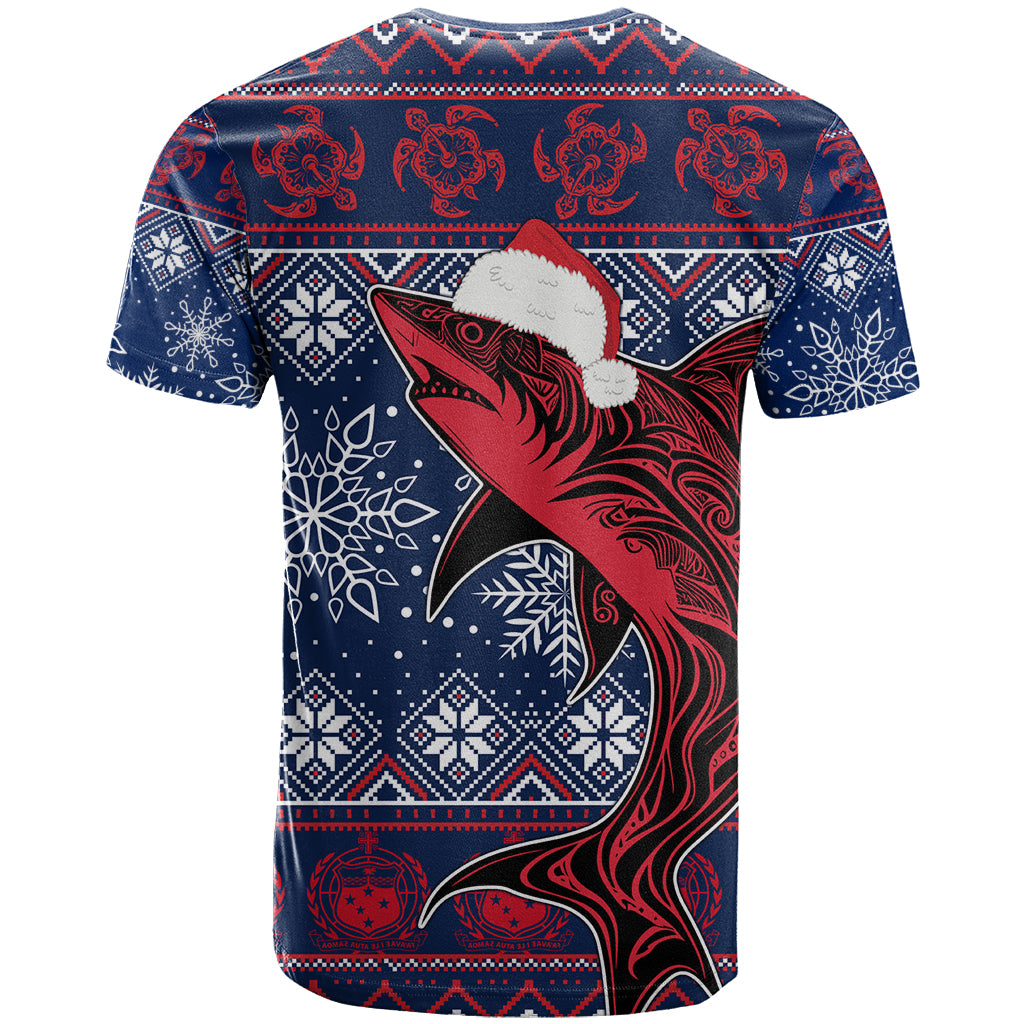 Samoa Manuia Le Kirisimasi T Shirt Samoan Fishing Tribal Pattern Christmas Vibe - Wonder Print Shop