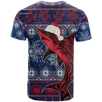 Samoa Manuia Le Kirisimasi T Shirt Samoan Fishing Tribal Pattern Christmas Vibe - Wonder Print Shop