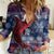 Samoa Manuia Le Kirisimasi Women Casual Shirt Samoan Fishing Tribal Pattern Christmas Vibe - Wonder Print Shop