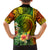 Polynesia Kid Hawaiian Shirt Pasifika Tribal with Tropical Flowers - Wonder Print Shop