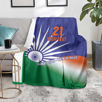 India Cricket Custom Blanket Ashoka Chakra with Flag Style