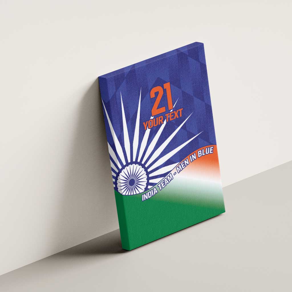 India Cricket Custom Canvas Wall Art Ashoka Chakra with Flag Style LT9 - Wonder Print Shop