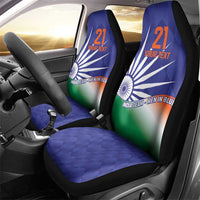 India Cricket Custom Car Seat Cover Ashoka Chakra with Flag Style LT9 - Wonder Print Shop