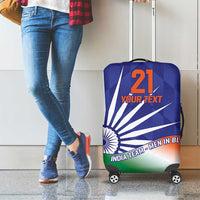 India Cricket Custom Luggage Cover Ashoka Chakra with Flag Style - Wonder Print Shop