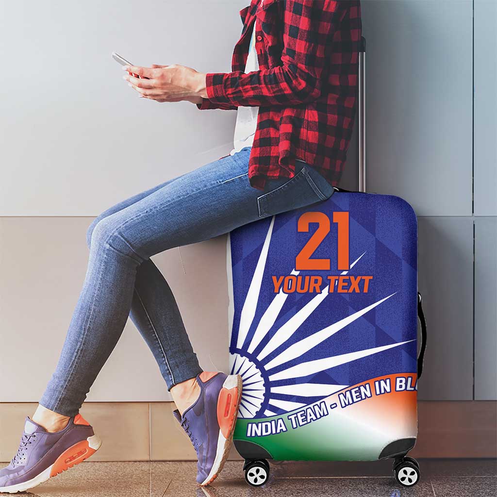 India Cricket Custom Luggage Cover Ashoka Chakra with Flag Style - Wonder Print Shop