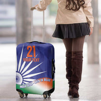 India Cricket Custom Luggage Cover Ashoka Chakra with Flag Style - Wonder Print Shop
