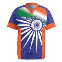 India Cricket Custom Rugby Jersey Ashoka Chakra with Flag Style - Wonder Print Shop