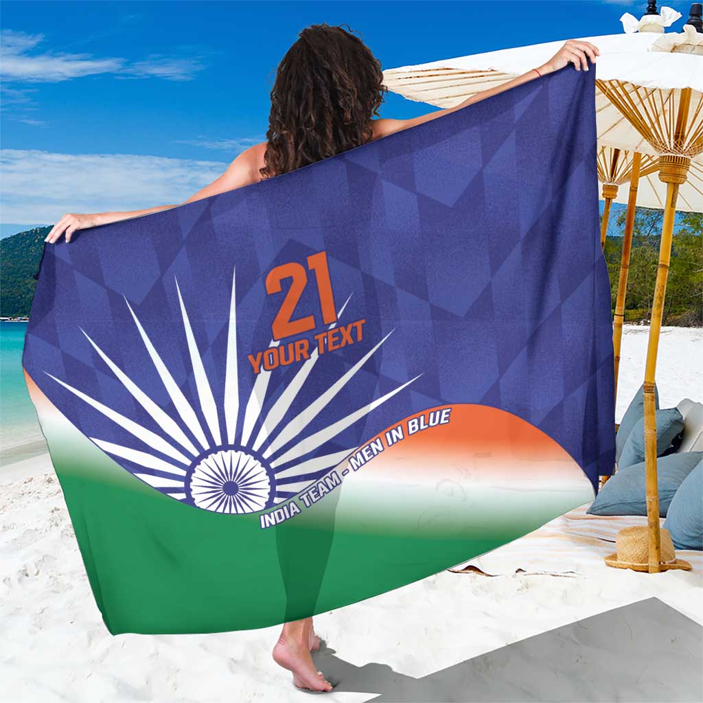 India Cricket Custom Sarong Ashoka Chakra with Flag Style - Wonder Print Shop