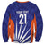 India Cricket Custom Sweatshirt Ashoka Chakra with Flag Style - Wonder Print Shop