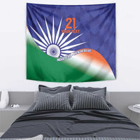 India Cricket Custom Tapestry Ashoka Chakra with Flag Style - Wonder Print Shop