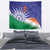 India Cricket Custom Tapestry Ashoka Chakra with Flag Style - Wonder Print Shop