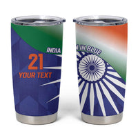 India Cricket Custom Tumbler Cup Ashoka Chakra with Flag Style - Wonder Print Shop