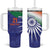 India Cricket Custom Tumbler With Handle Ashoka Chakra with Flag Style - Wonder Print Shop