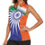 India Cricket Custom Women Sleeveless Polo Shirt Ashoka Chakra with Flag Style - Wonder Print Shop