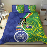 India Vs Australian Cricket Custom Bedding Set Ashoka Chakra and Aboriginal Together LT9 - Wonder Print Shop