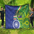India Vs Australian Cricket Custom Quilt Ashoka Chakra and Aboriginal Together - Wonder Print Shop