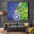 India Vs Australian Cricket Custom Tapestry Ashoka Chakra and Aboriginal Together - Wonder Print Shop