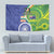 India Vs Australian Cricket Custom Tapestry Ashoka Chakra and Aboriginal Together - Wonder Print Shop