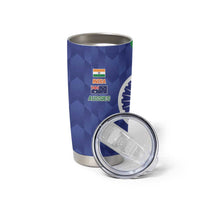 India Vs Australian Cricket Custom Tumbler Cup Ashoka Chakra and Aboriginal Together - Wonder Print Shop