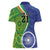 India Vs Australian Cricket Custom Women Polo Shirt Ashoka Chakra and Aboriginal Together - Wonder Print Shop