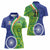 India Vs Australian Cricket Custom Women Polo Shirt Ashoka Chakra and Aboriginal Together - Wonder Print Shop